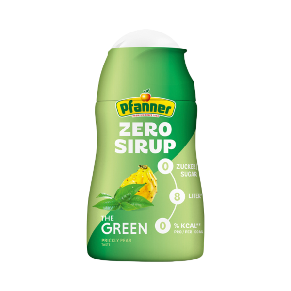 Pfanner ZERO Sirup Der Gruene Kaktusfeige, 1zu140 verduennbar, ergibt 8 Liter, 57ml, EINWEG PET